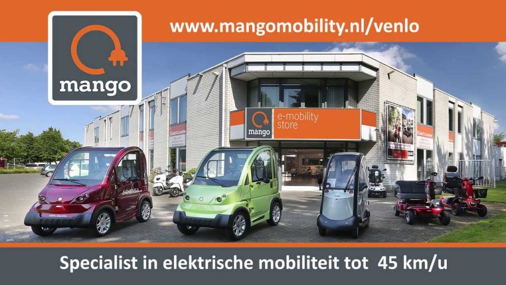 Mango Mobility moderne veilige scootmobiel Leopard 3 met kapiteinsstoel en drie wielen