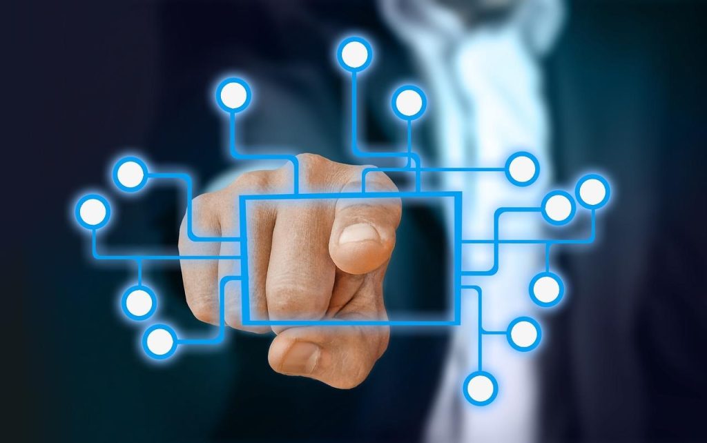 Visuele weergave van procesautomatisering met technologie en automatische systemen in een industriële omgeving